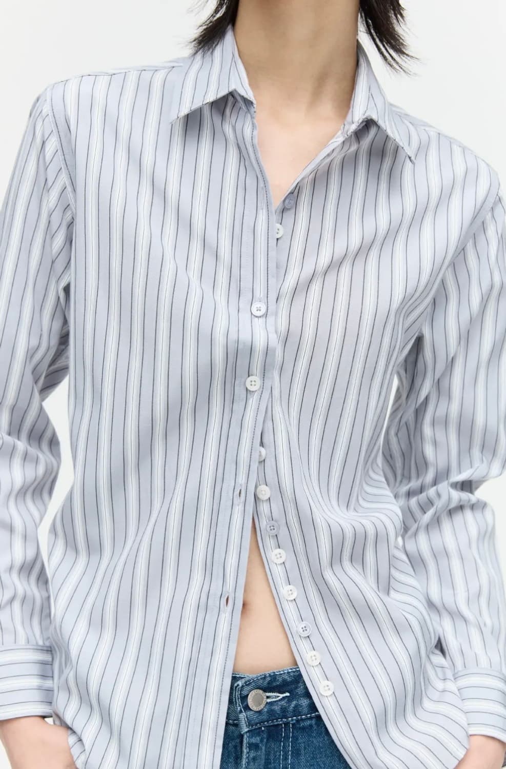 플리즈프로젝트 button stripe shirt 상품이미지3
