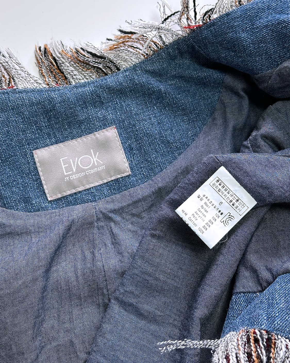 EVOK 트위드 데님 자켓 상품이미지3