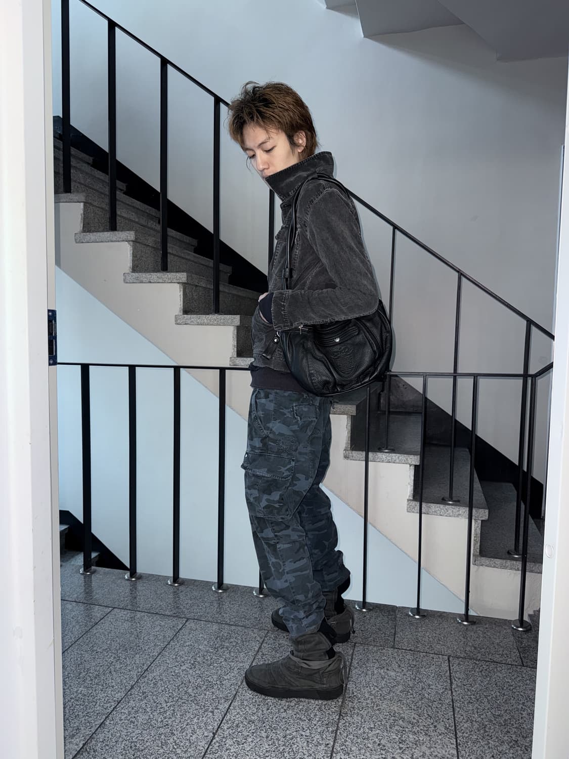 blue camo cargo pants 상품이미지3