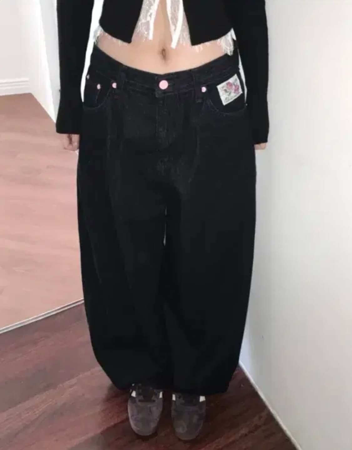 클라우드이모션 레터링 데님 팬츠 상품이미지2