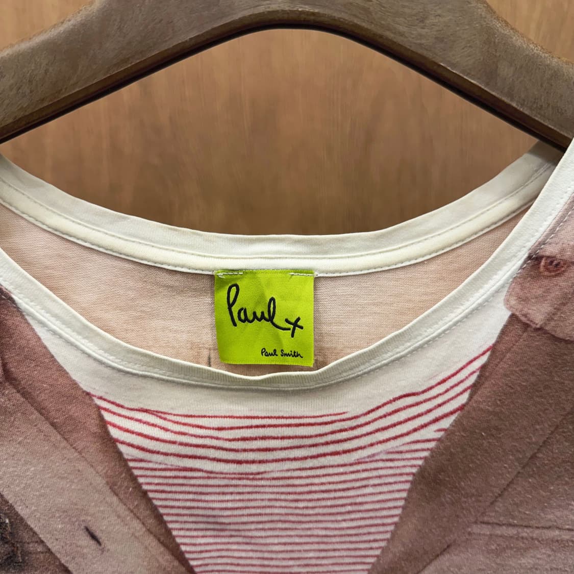폴스미스 반팔 티셔츠 셔츠 프린팅 로고 자수 넘버 패치 디테일 핑크 상품이미지6