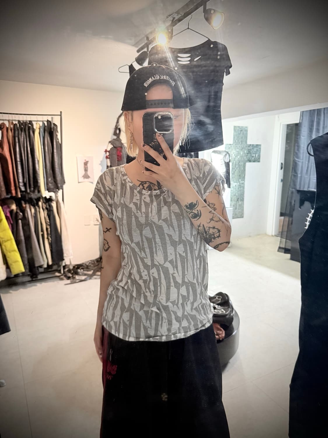 Pattern back detailed halfsleeve 상품이미지6