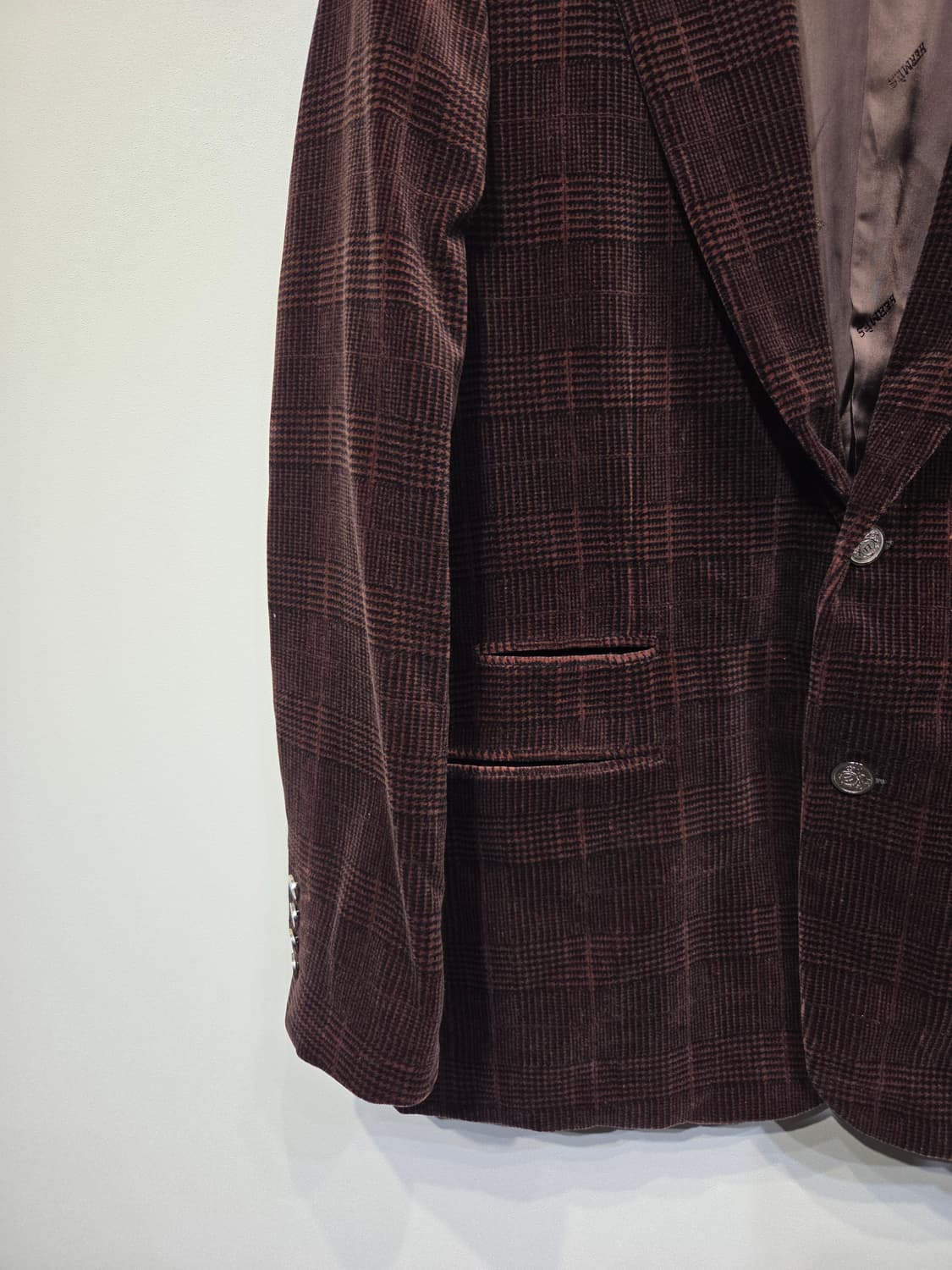 HERMES 에르메스 남성 코듀로이 체크 블레이저 상품이미지4