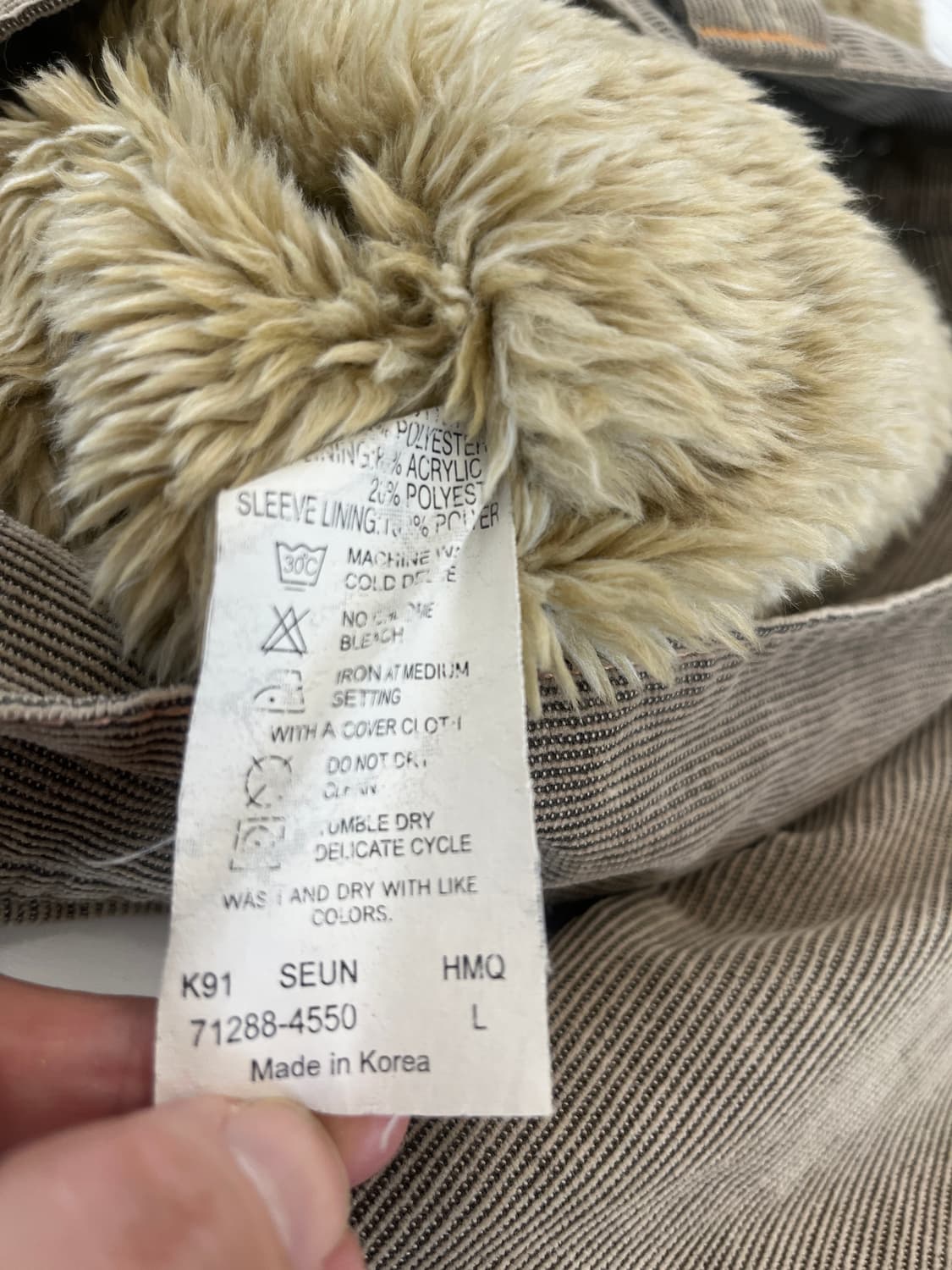 리바이스 TYPE1 타입원 코듀로이 쉐르파자켓 L 상품이미지6