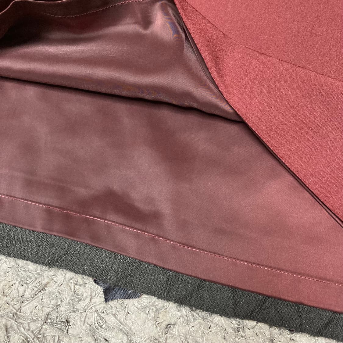 버건디 페이크레더 스커트 상품이미지3