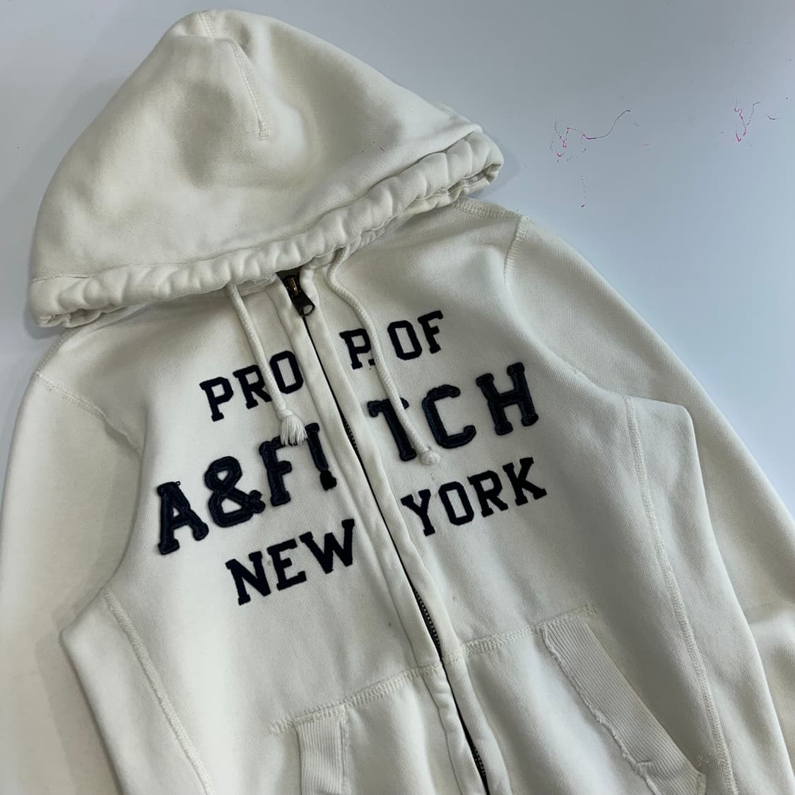Abercrombie 아베크롬비 뉴욕 아이보리 후드집업 상품이미지4