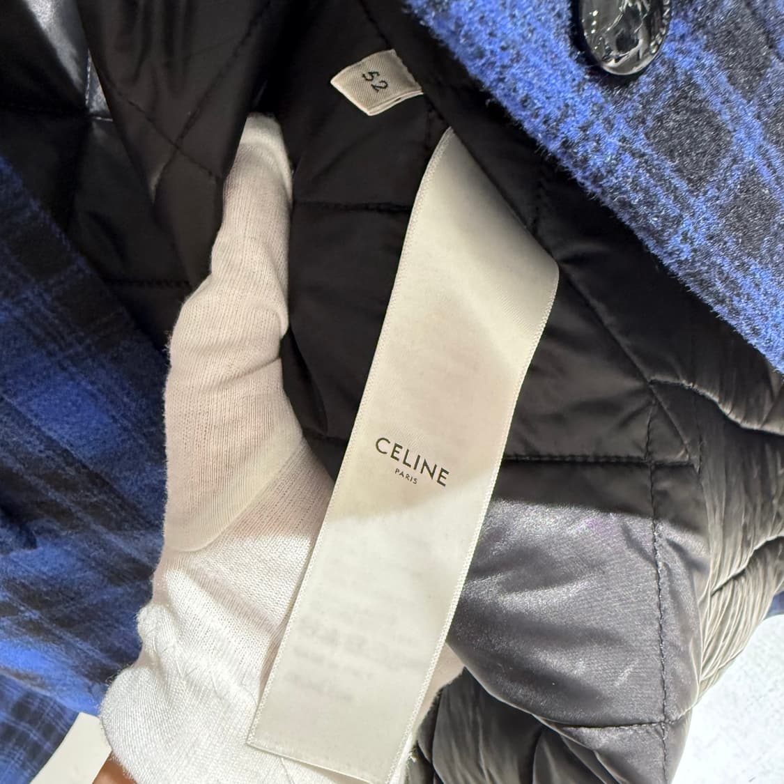 52 / 셀린느 백로고 플란넬 셔츠 패딩 자켓 상품이미지8