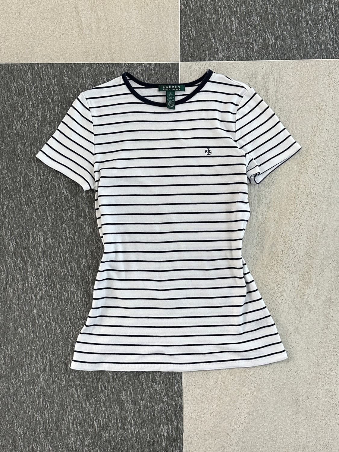 로렌 랄프로렌 스트라이프 슬림핏 반팔 티셔츠  상품이미지1