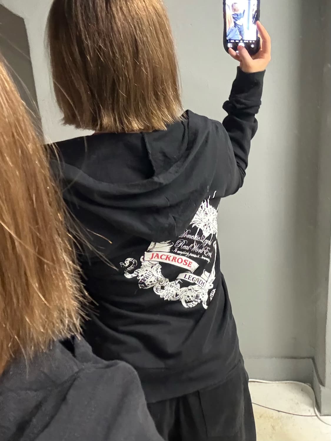 Jackrose back printing 2-way hood zip-up 상품이미지1