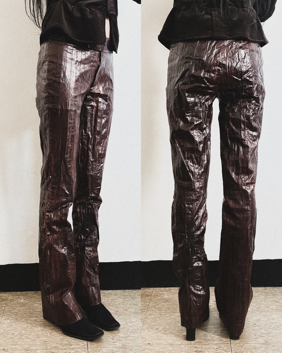 구찌 by 톰포드 01 장어가죽 플레어 레더팬츠 상품이미지1