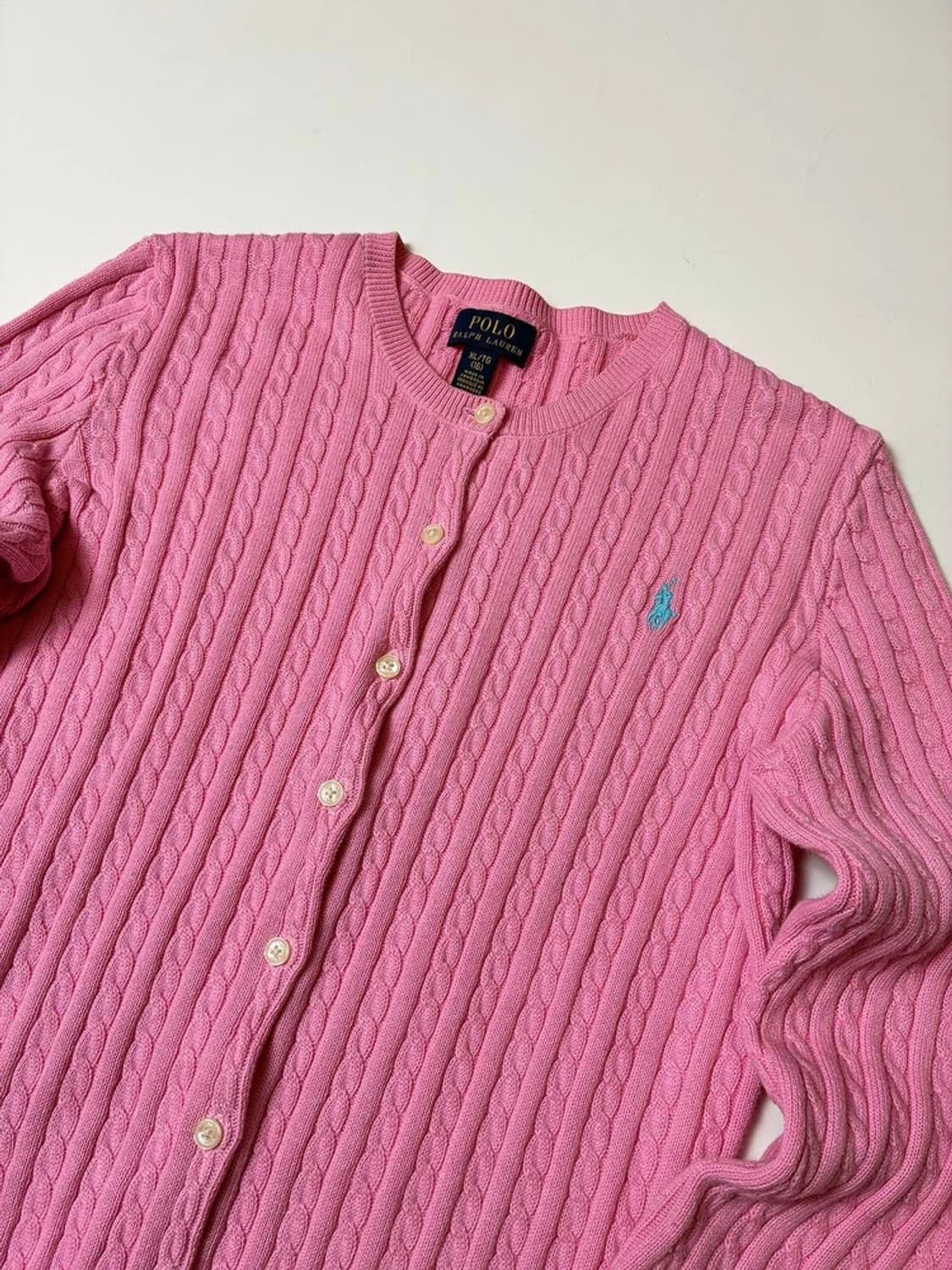 폴로 랄프로렌 큐알 신형 꽈배기 니트 가디건 PN8856 상품이미지2