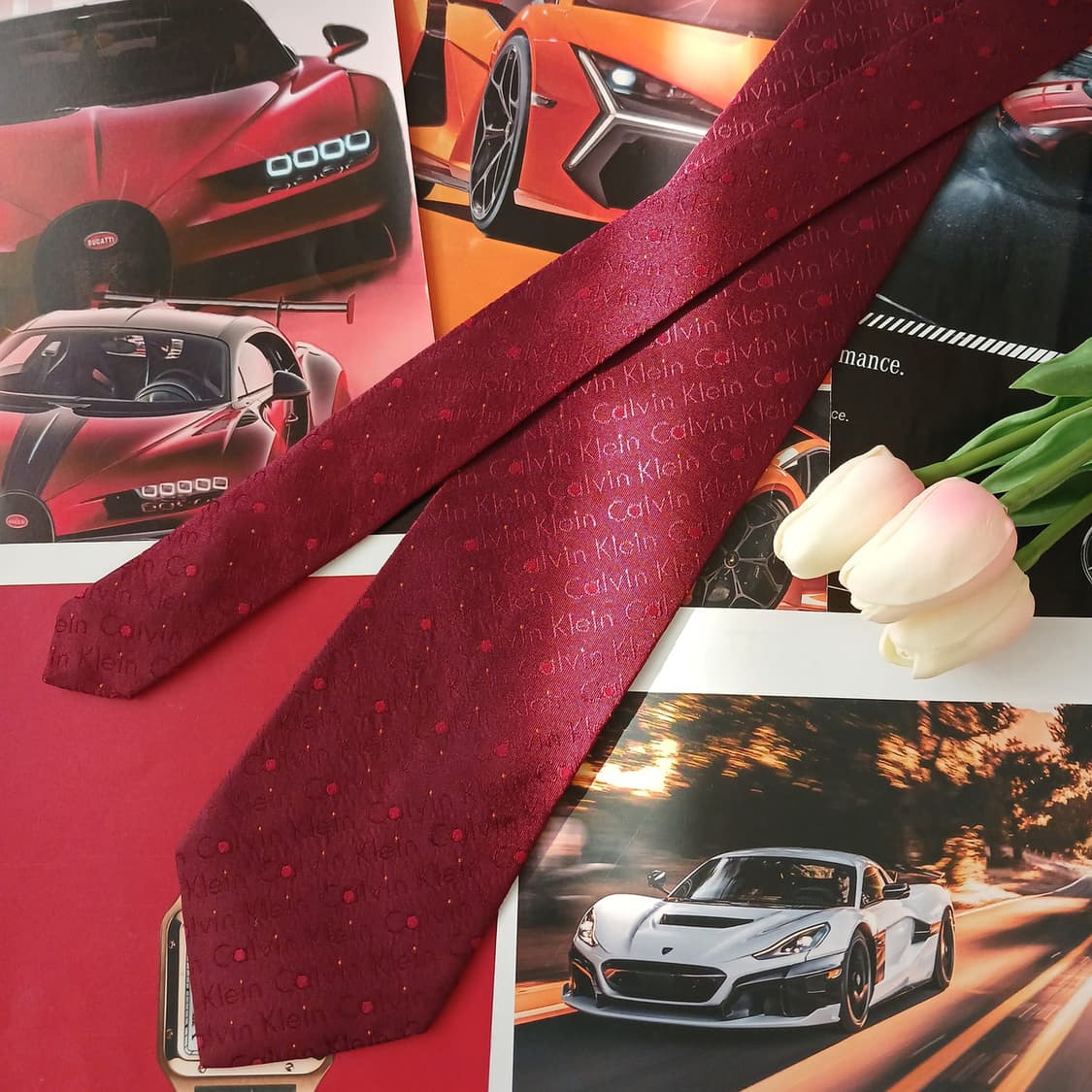 켈빈클라인 컬렉션 로고 자카드 넥타이 9cm B등급 A19021 상품이미지3