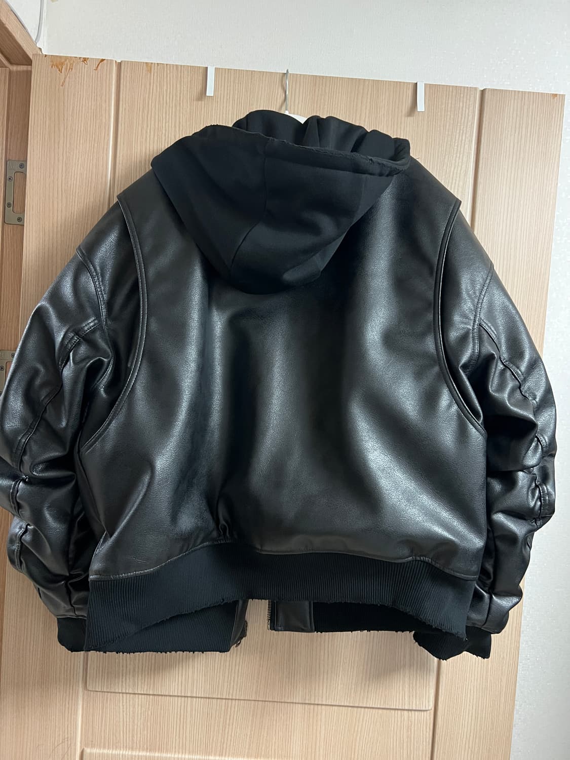 자라 레더후드봄버 XL 상품이미지2