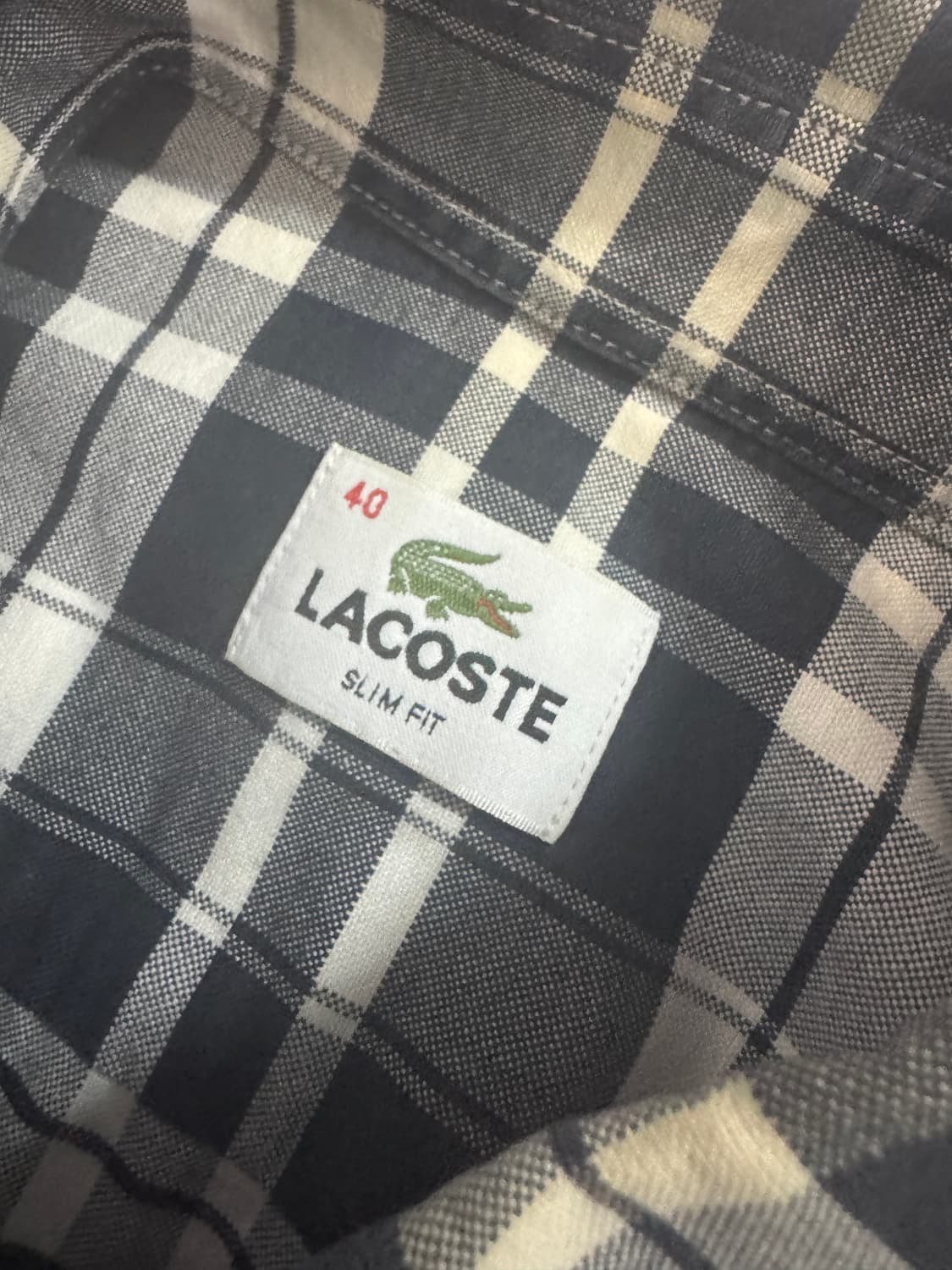 정품!! 라코스테 버거킹 이쁜 체크셔츠 40 상품이미지3