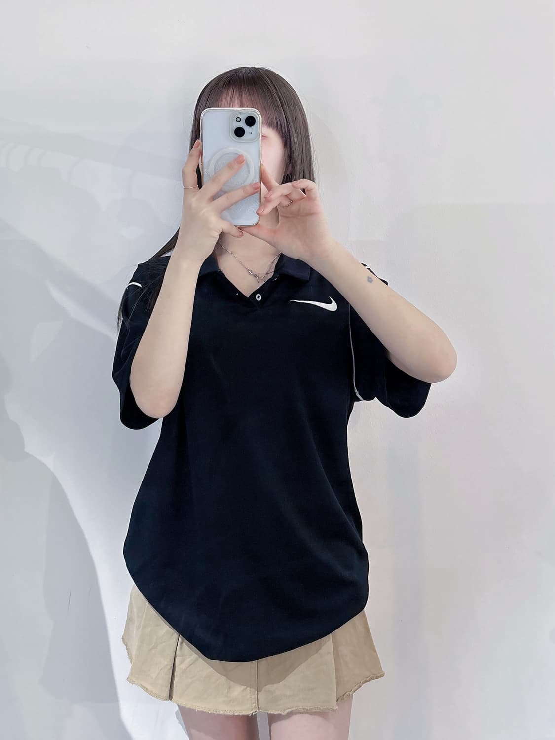 나이키 블랙 반팔 카라티 상품이미지1