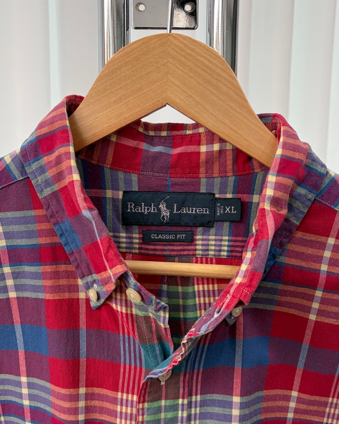 [XL]폴로 랄프로렌 클래식핏 마드라스 반팔 셔츠 상품이미지7