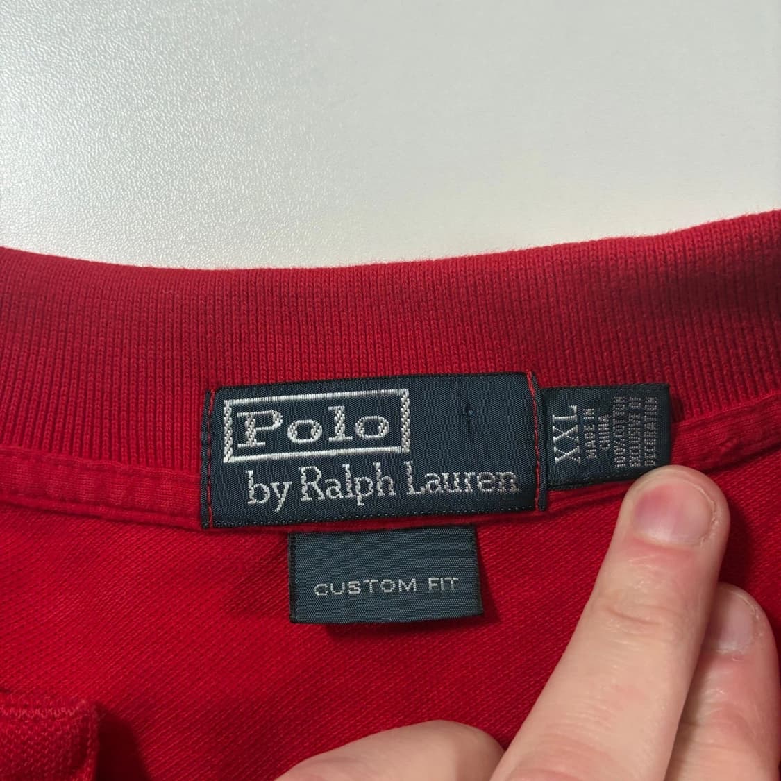 폴로 랄프 로렌 빅포니 카라 반팔 티셔츠 레드 상품이미지3