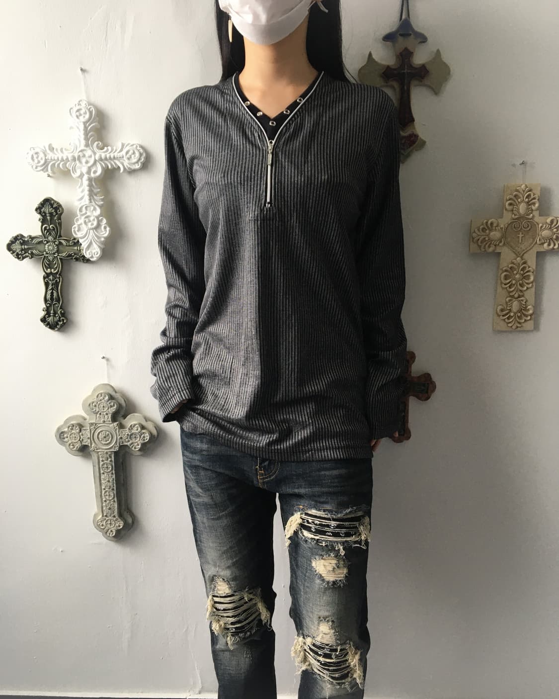 Ribbed layered sleeve 상품이미지6