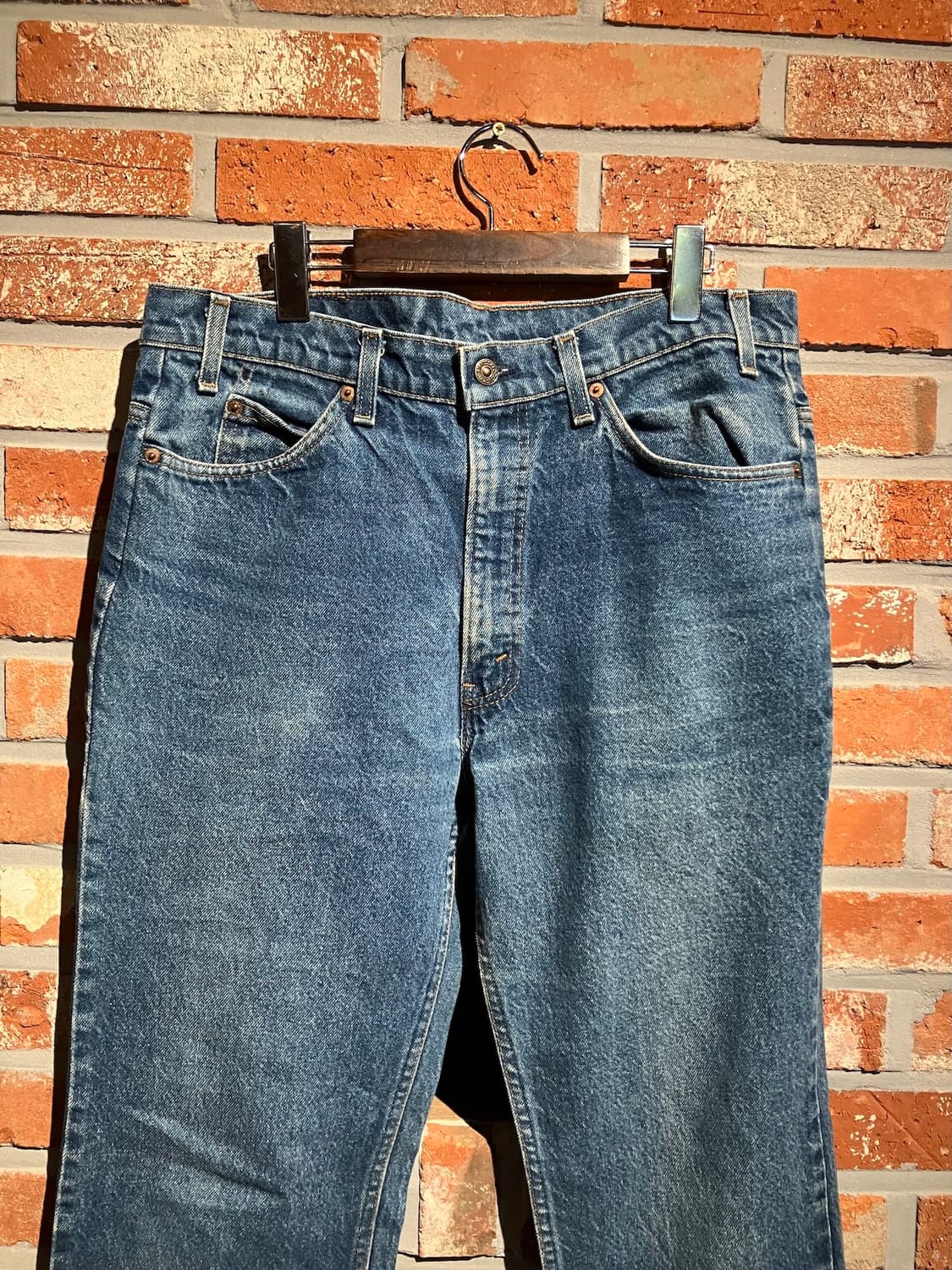 80s USA 빈티지 리바이스 517 오렌지탭 부츠컷 데님 팬츠 상품이미지3