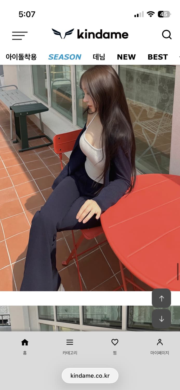 새상품) 카인다미 미니 울 가디건 백아이보리 네이비 블랙 상품이미지5