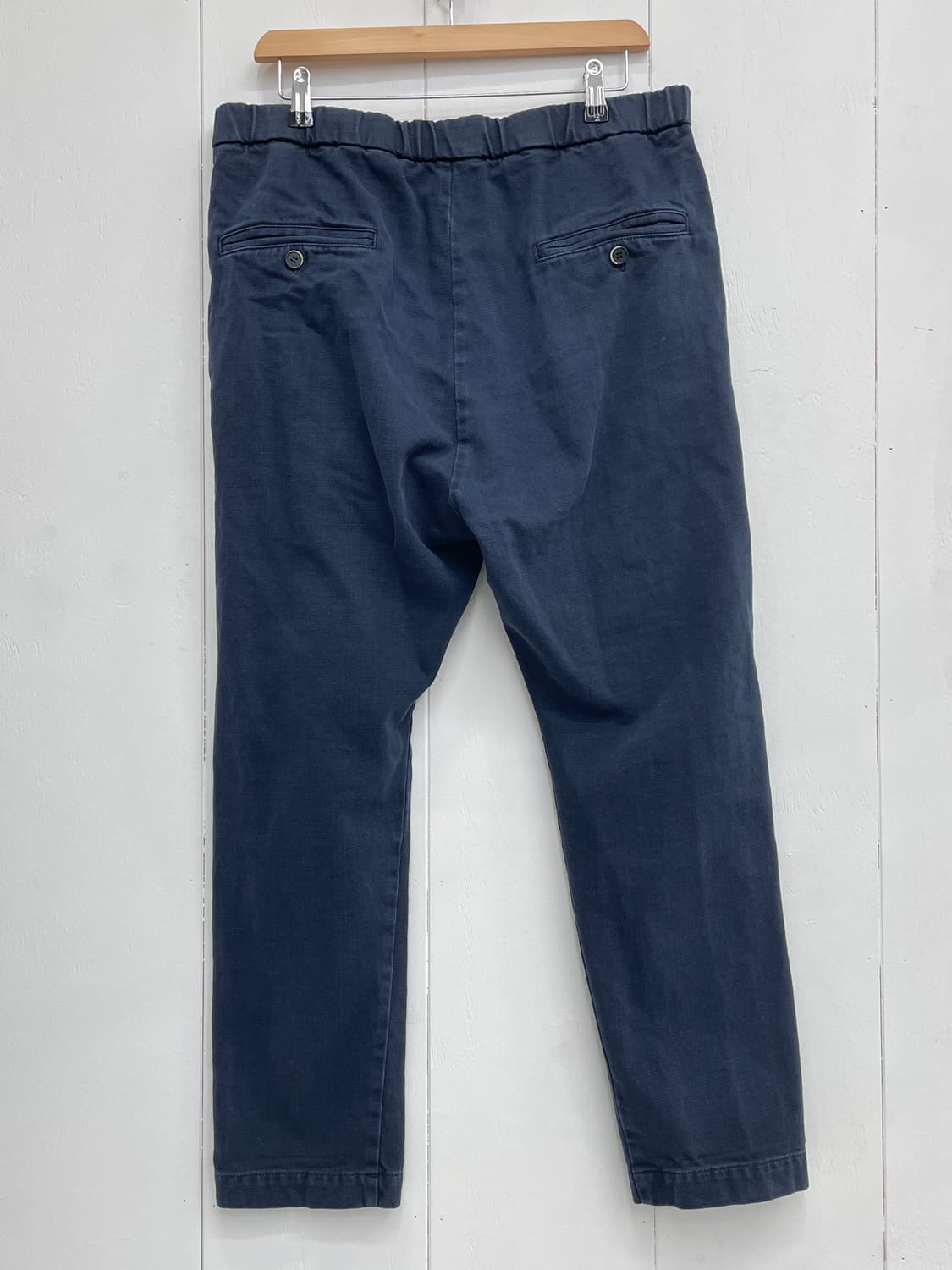 바레나 베네치아 코튼 밴딩 팬츠 네이비 상품이미지4