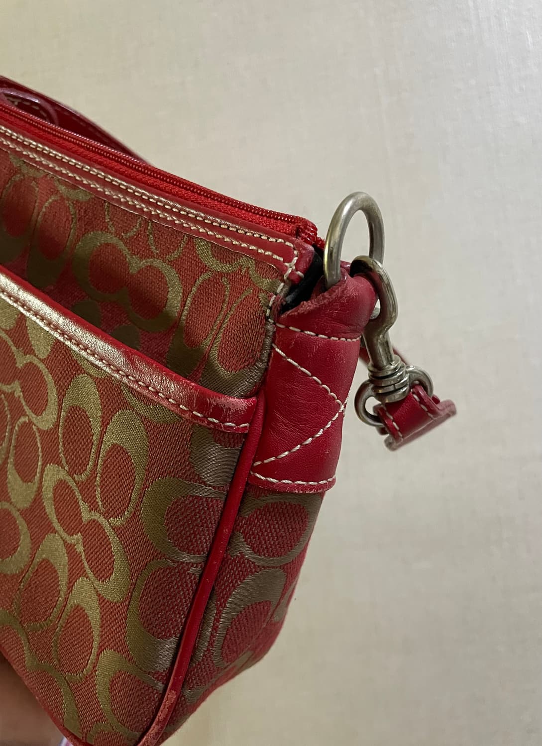 COACH 코치 레드 숄더백 토트백 가방 대장 상품이미지6