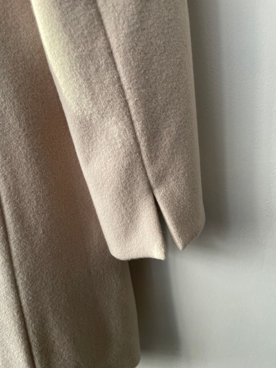 light beige angora blend half coat 상품이미지8