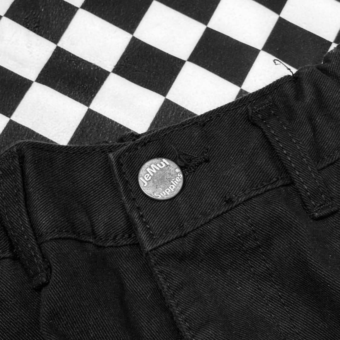 제멋 블랙 와이드 카고바지 조거 팬츠 밴딩 바지 상품이미지3