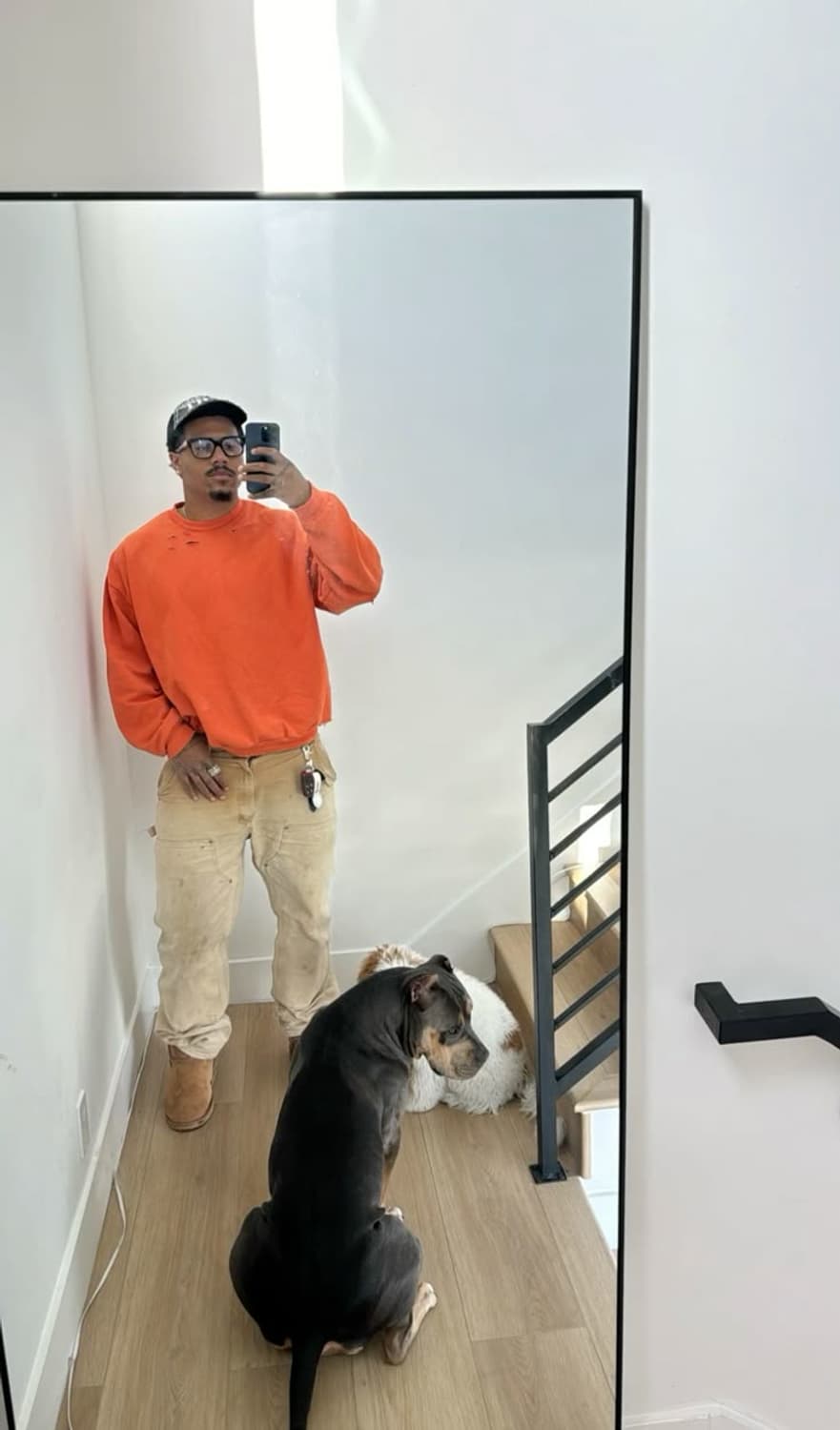 칼하트 브라운 더블니 카펜터 팬츠 B01BRN 상품이미지2