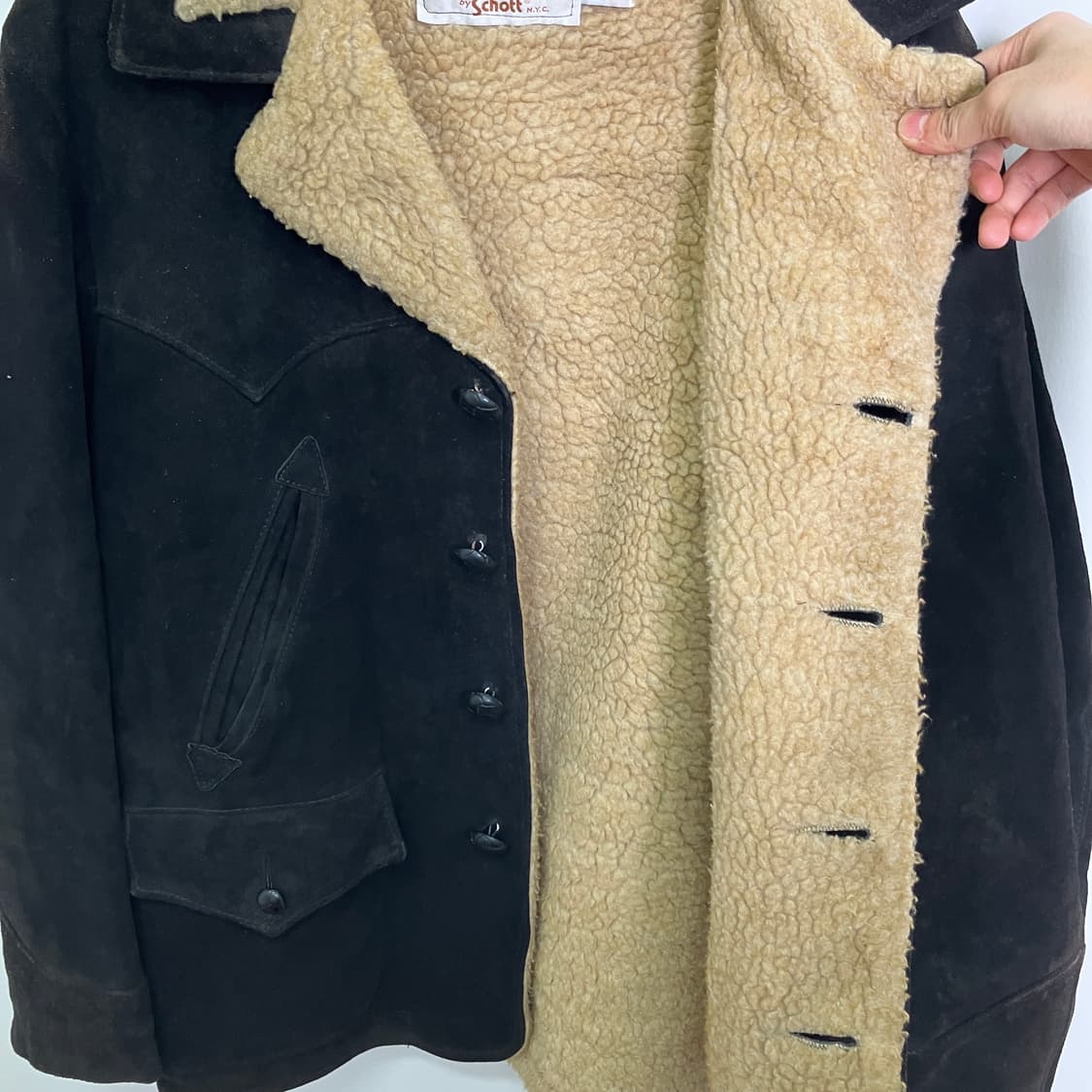 80's Schott 쇼트 웨스턴 렌처 스웨이드 자켓 38 상품이미지7