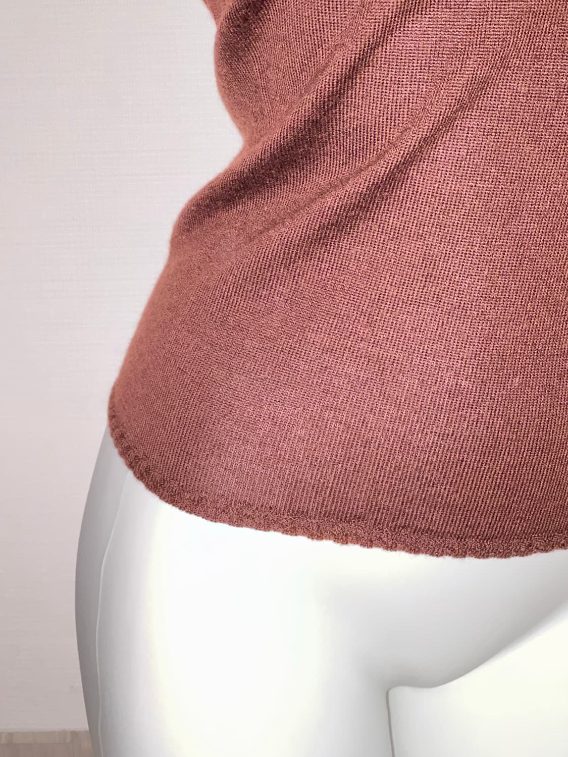 빈티지 브라운 캐시미어 니트 슬리브리스 상품이미지3