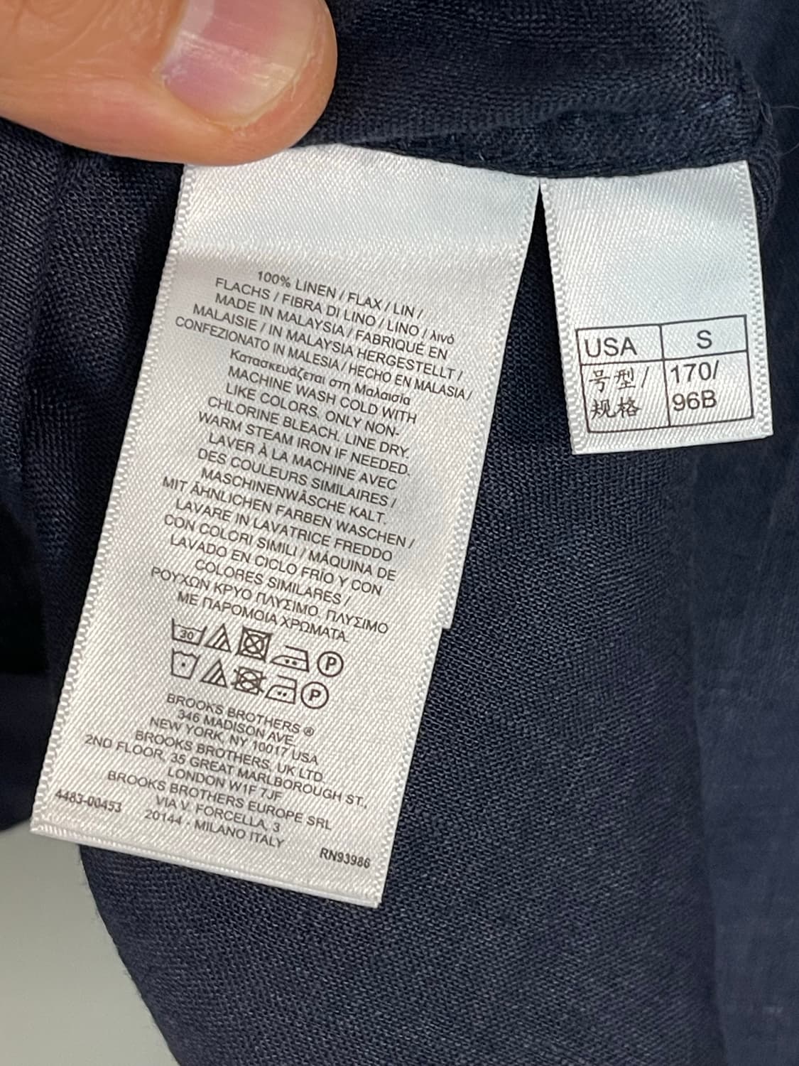 브룩스브라더스 BAIRD MCNUTT IRISH LINEN셔츠 네이비S 상품이미지6