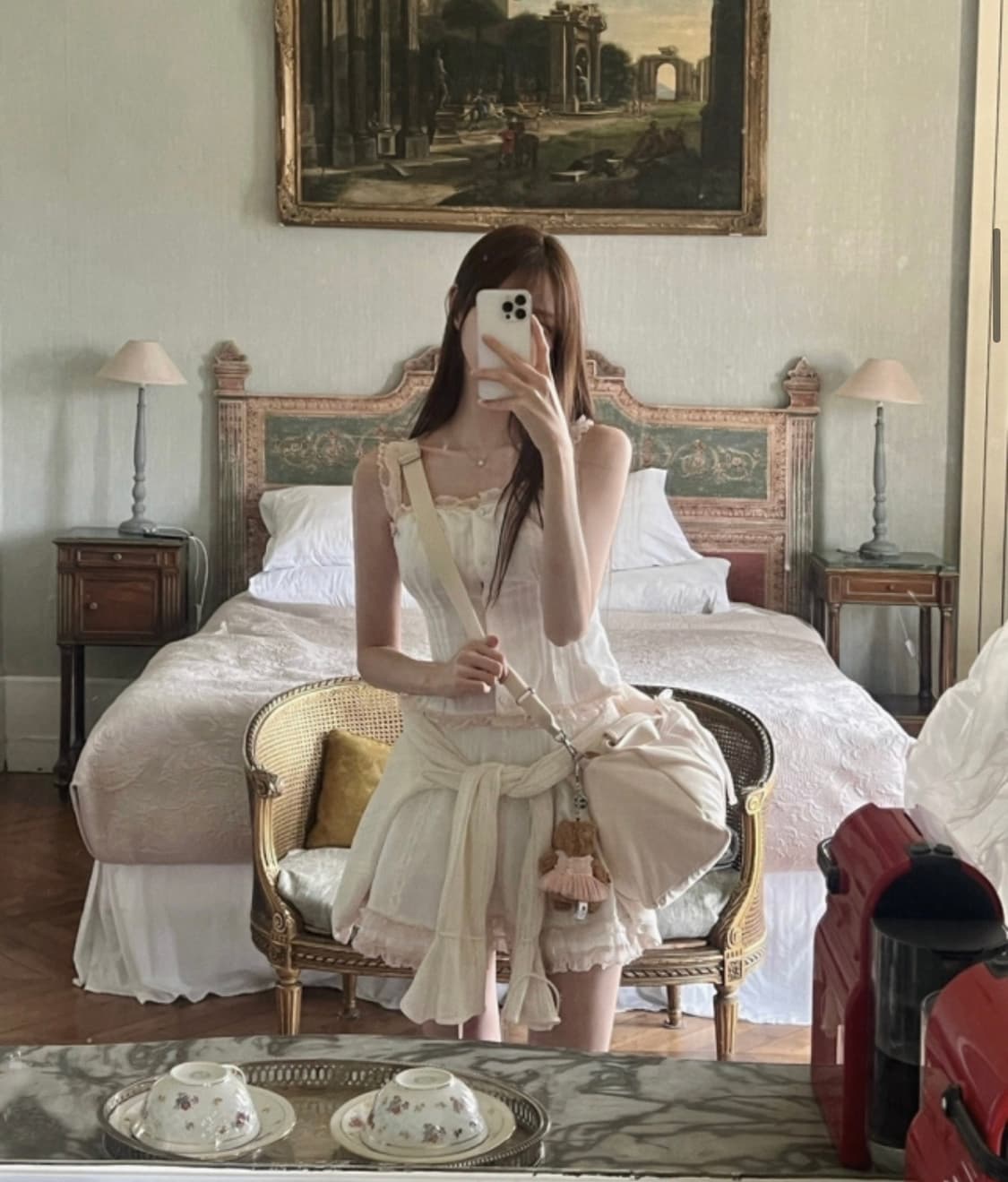 [라벨르블랑] 멜르 핀턱  슬리브리스 + 파자마 팬츠 상품이미지2