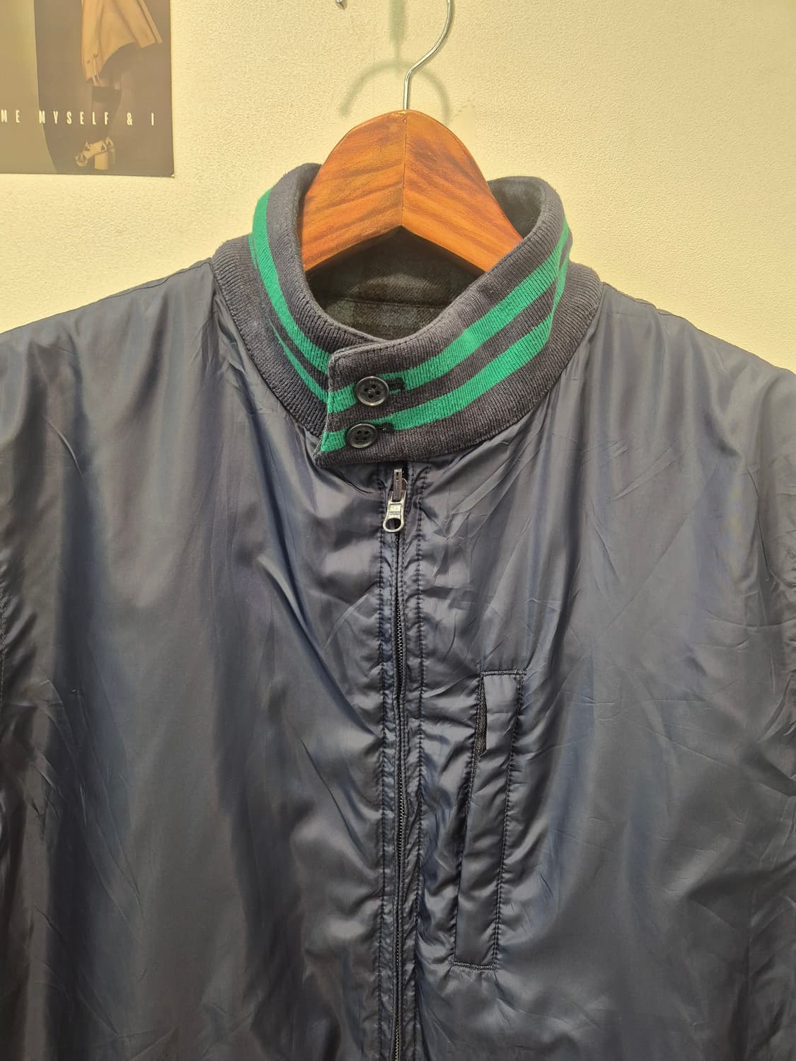 BEAMS 브랜드의 체크 패턴 블루종 M 
사이즈   상품이미지5