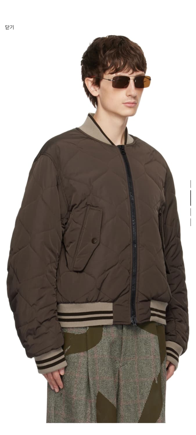 [L] 드리스반노튼 브라운 퀄팅 봄버 새상품 상품이미지1