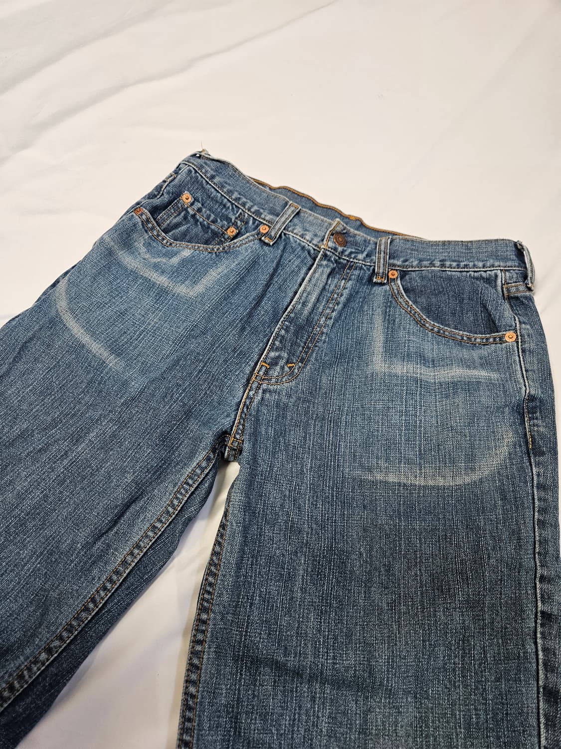 00s 리바이스 221 오렌지탭 워싱 데님팬츠 진 빈티지 32x34 상품이미지5
