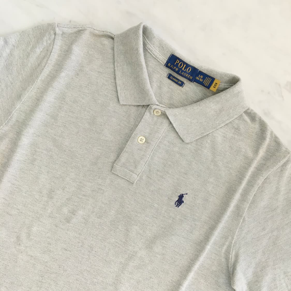 그레이 반팔 피케 카라티 여성 55 66 사이즈 상품이미지2