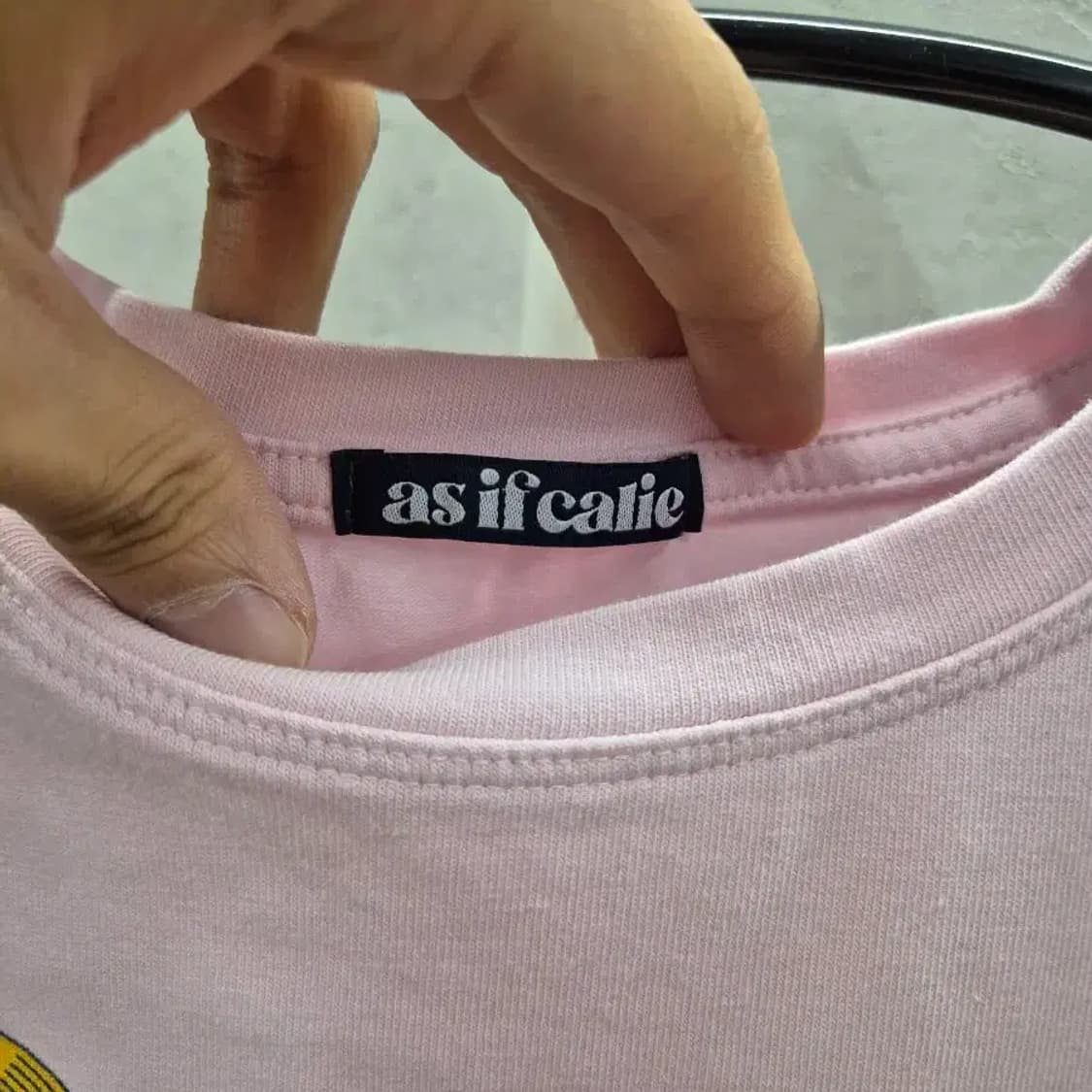 as if calie 핑크 크롭티 상품이미지5