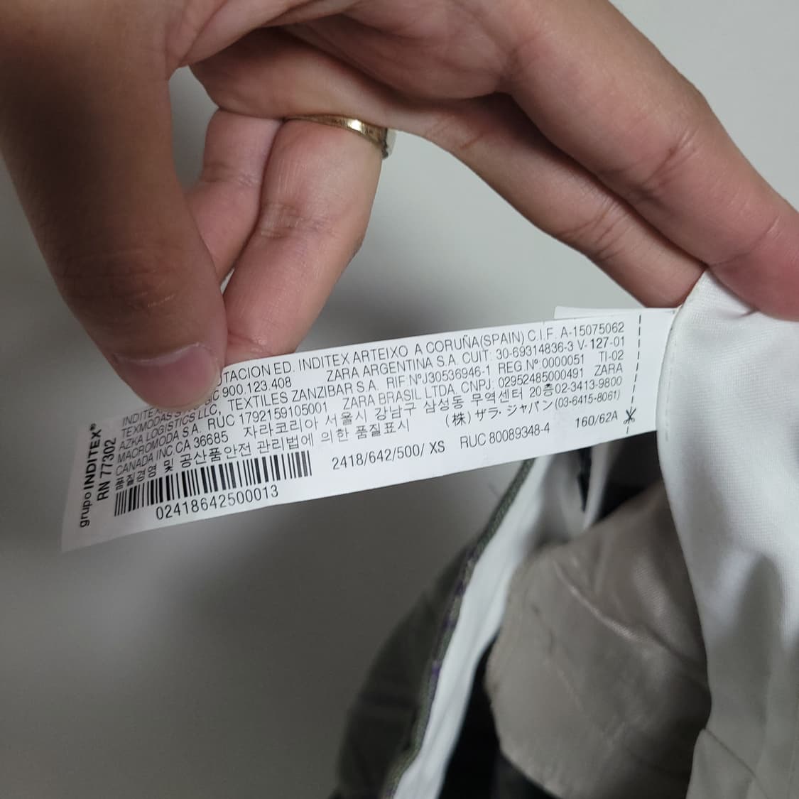 (S) ZARA 자라 여성 체크무늬 슬랙스 바지 상품이미지5