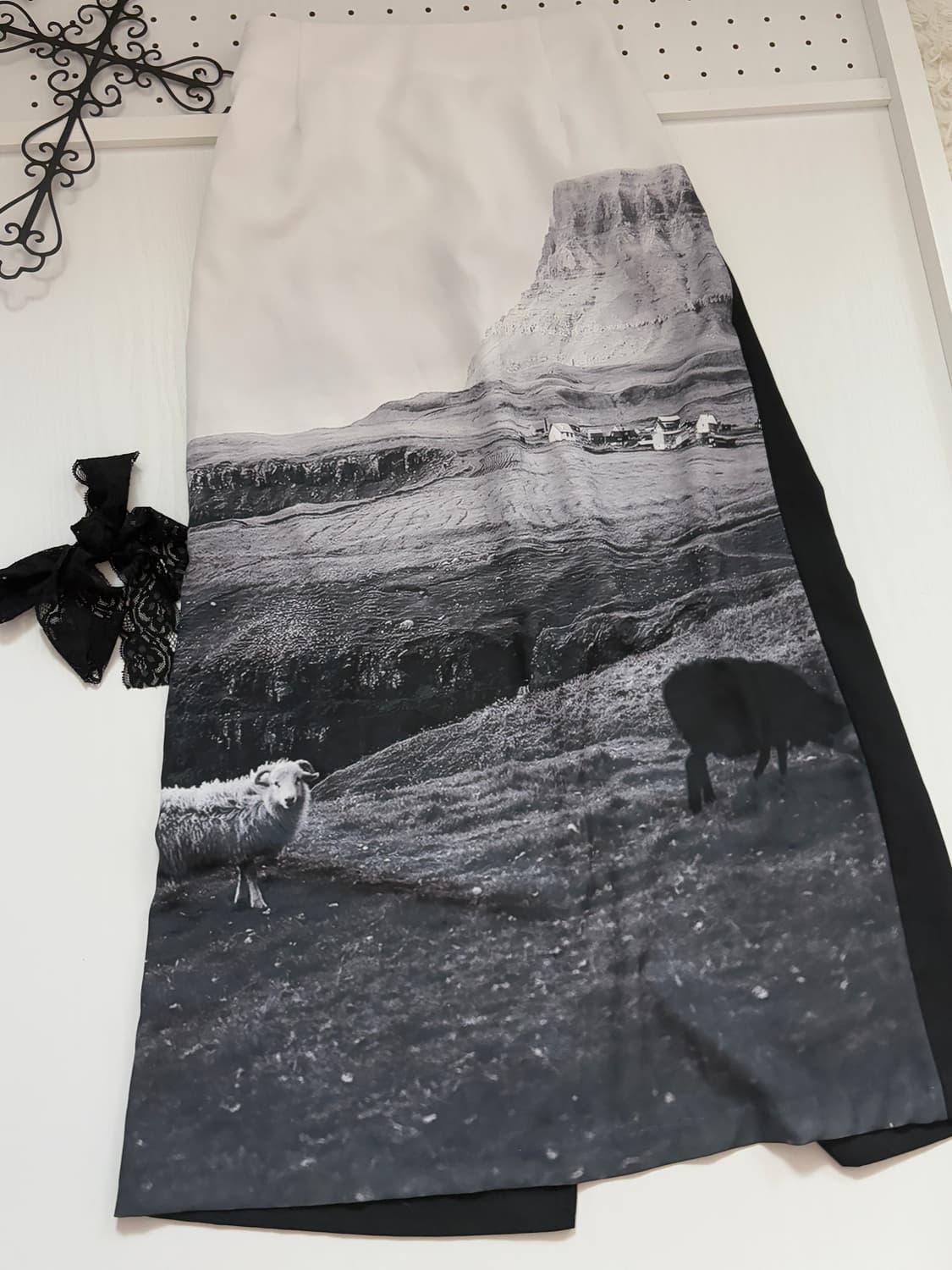 sheep-printed long skirt 상품이미지4