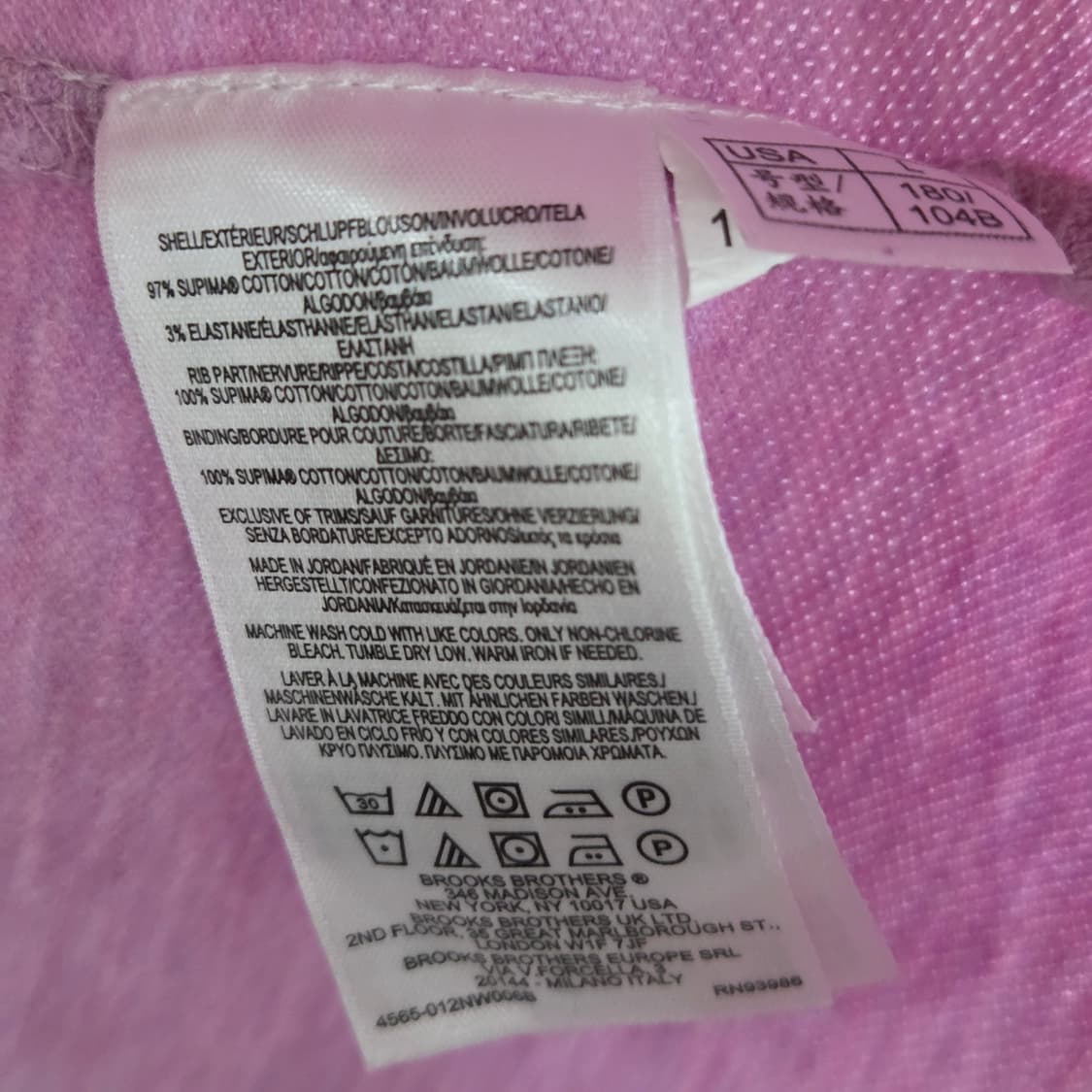 브룩스브라더스 피케 카라티 라벤더 L 상품이미지4