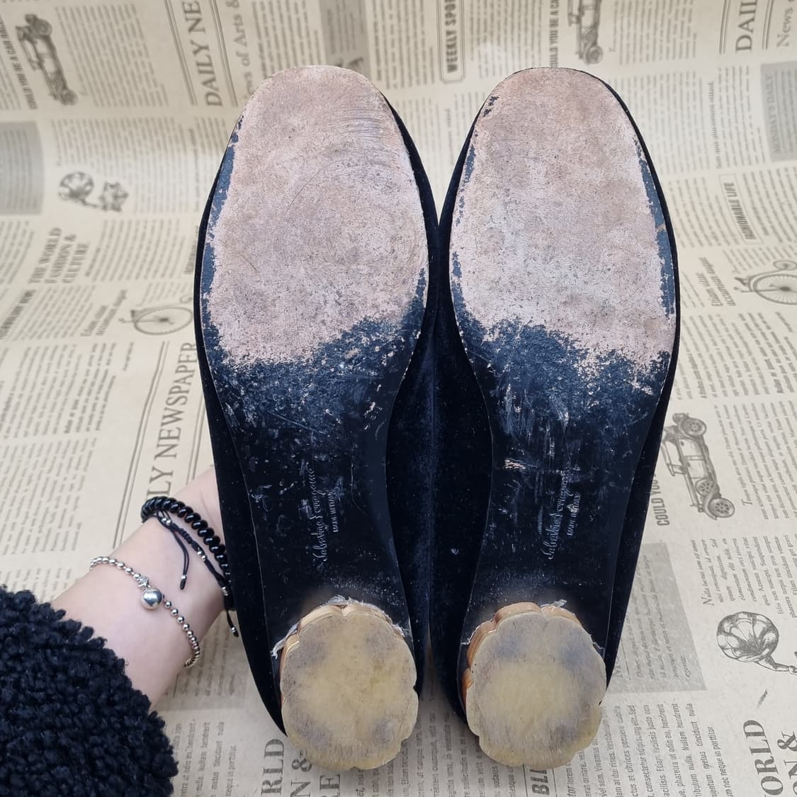 살바토레 페레가모 벨벳 여성 로퍼 38 240 상품이미지3