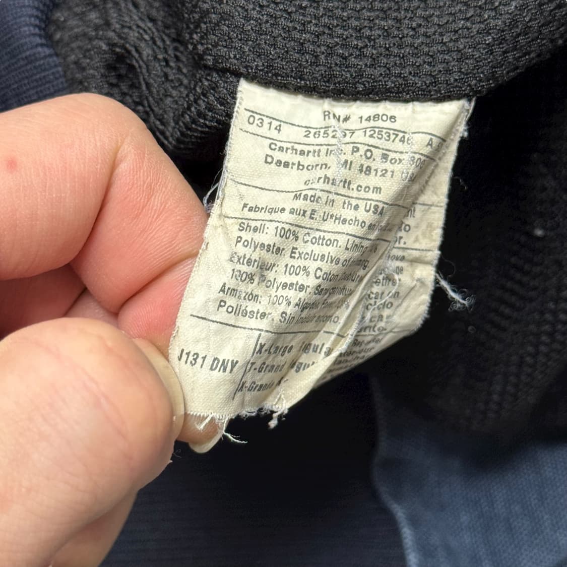 (XL) 칼하트 J131 덕 액티브 자켓 다크 네이비 상품이미지9