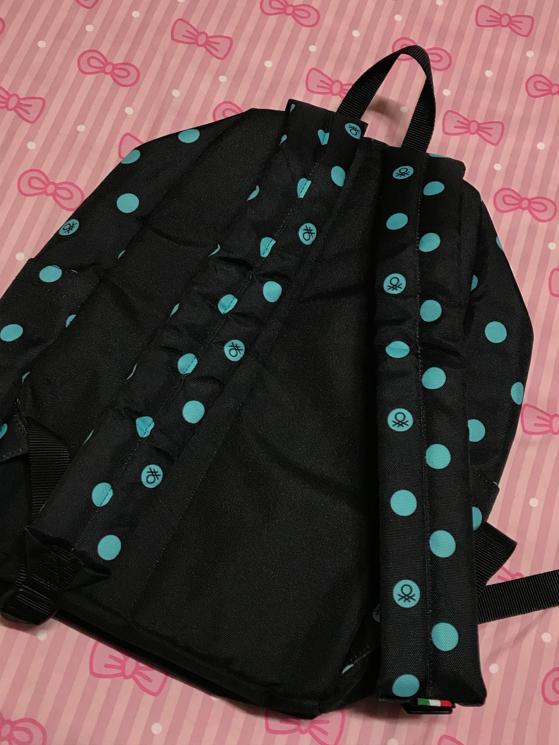 베네통 민트 도트 백팩 모리가방 상품이미지4