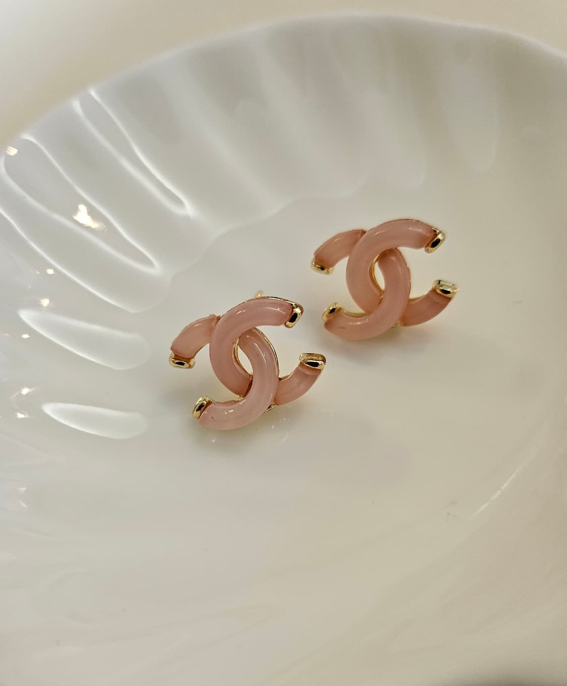 샤넬 호마이카 CC로고 핑크 귀걸이 업사이클링 상품이미지2