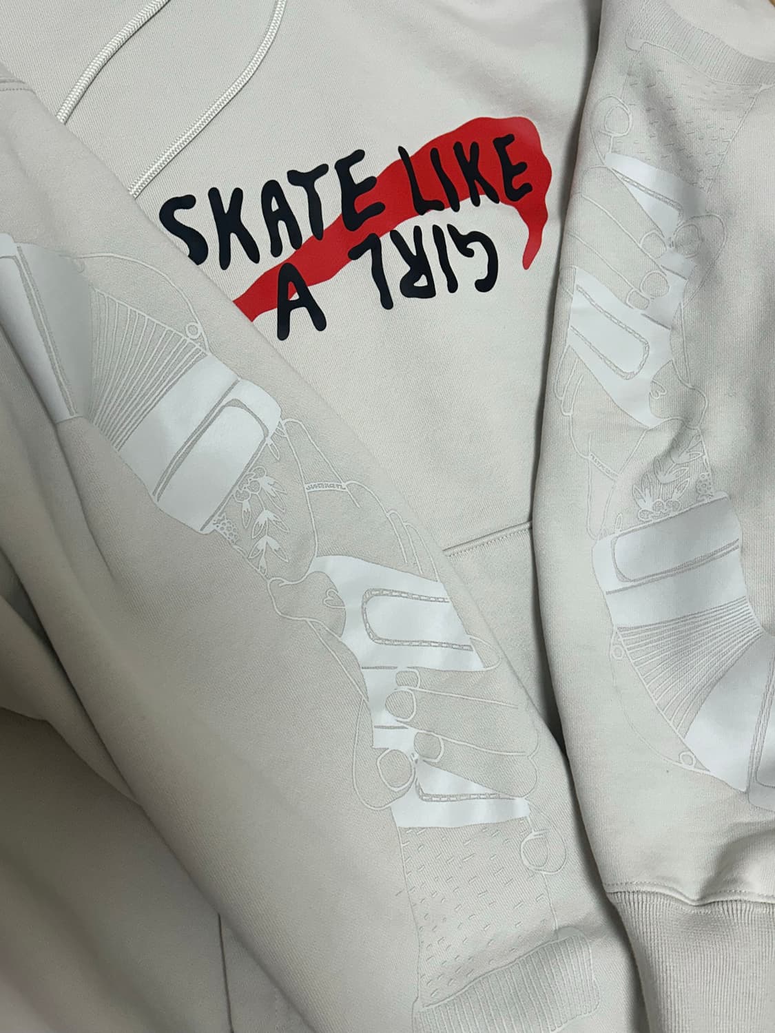 나이키 X skate like a glrl 플리스 라이트 본 오버핏 후드 상품이미지5