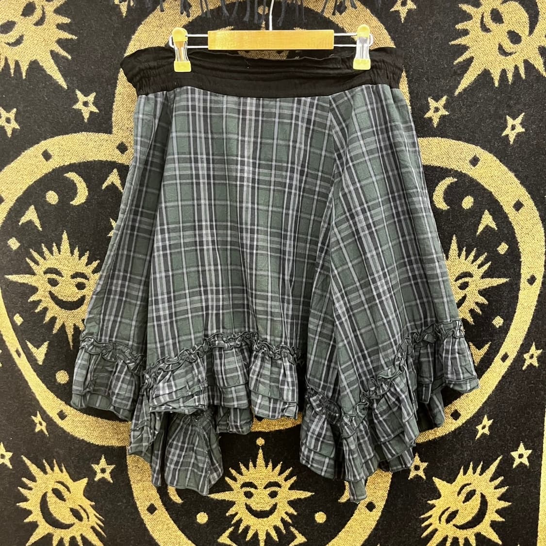 빈티지 키치 언발 프릴 체크 로코코 캉캉 스커트 K0118 상품이미지4