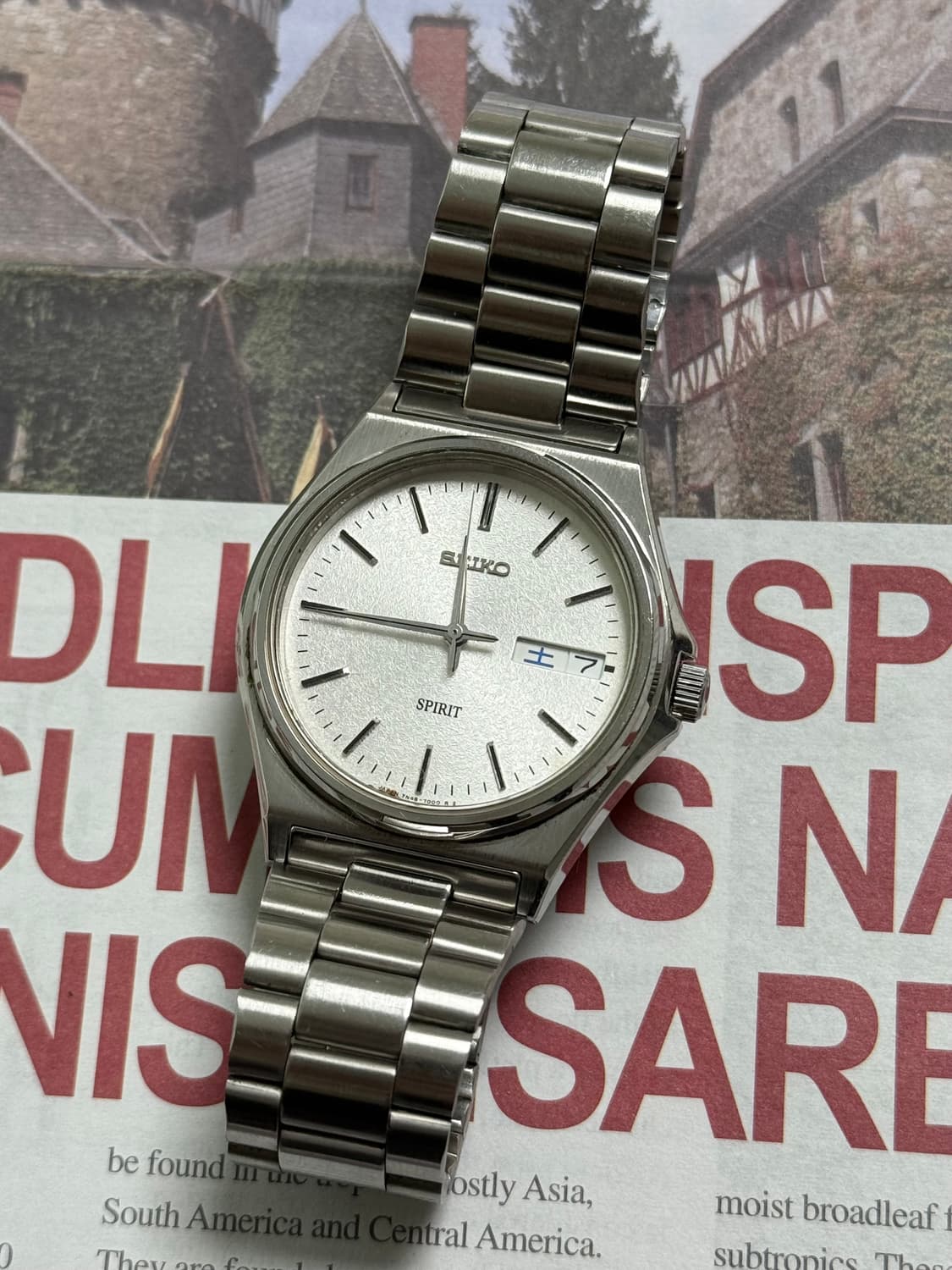 세이코 Seiko SPRIT 쿼츠 스노우 플레이크 데이데이트 상품이미지1