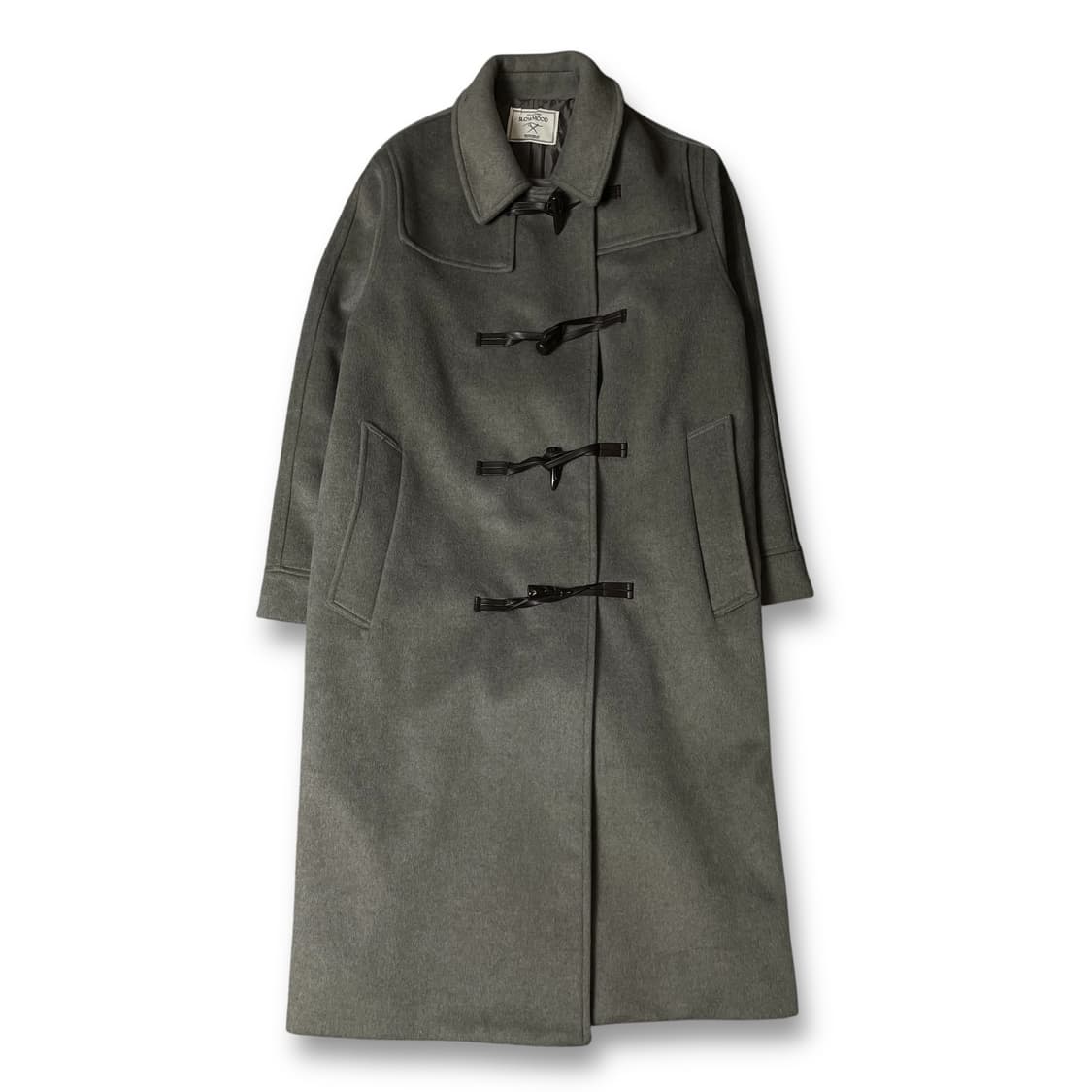 슬로우무드 그레이 더플코트 상품이미지1