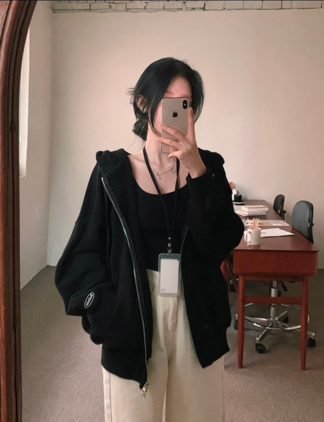 베이델리 루즈핏 투웨이 후드집업 네이비 상품이미지4